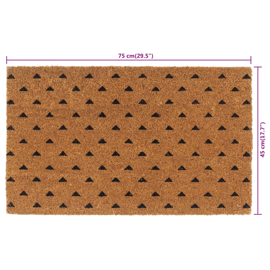 Dørmatte naturlig 45x75 cm tuftet kokosfiber