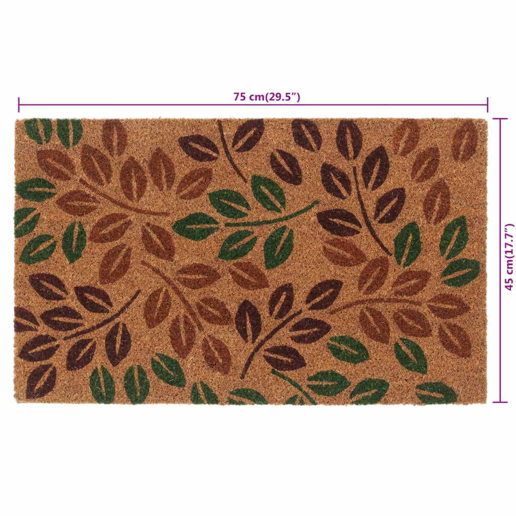 Dørmatte naturlig 45x75 cm tuftet kokosfiber