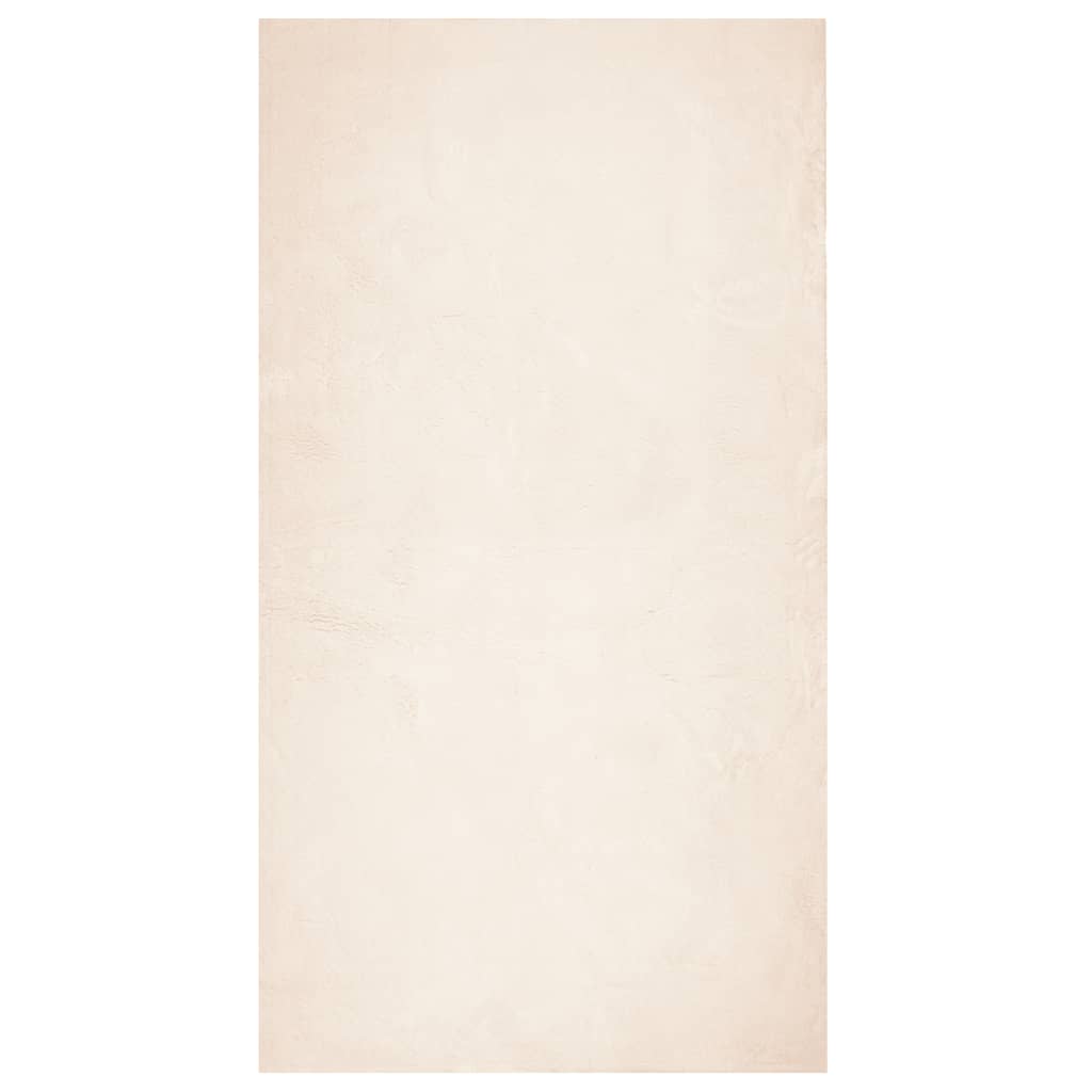 Teppe HUARTE kort luv mykt og vaskbart beige 60x110 cm