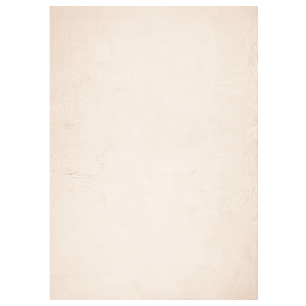 Teppe HUARTE kort luv mykt og vaskbart beige 160x230 cm