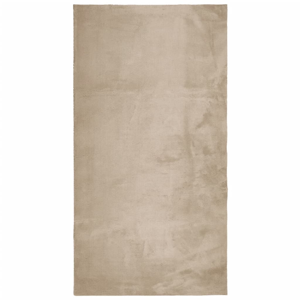 Teppe HUARTE kort luv mykt og vaskbart sand 60x110 cm
