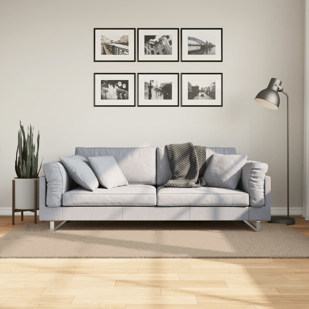 Teppe HUARTE kort luv mykt og vaskbart sand 100x200 cm