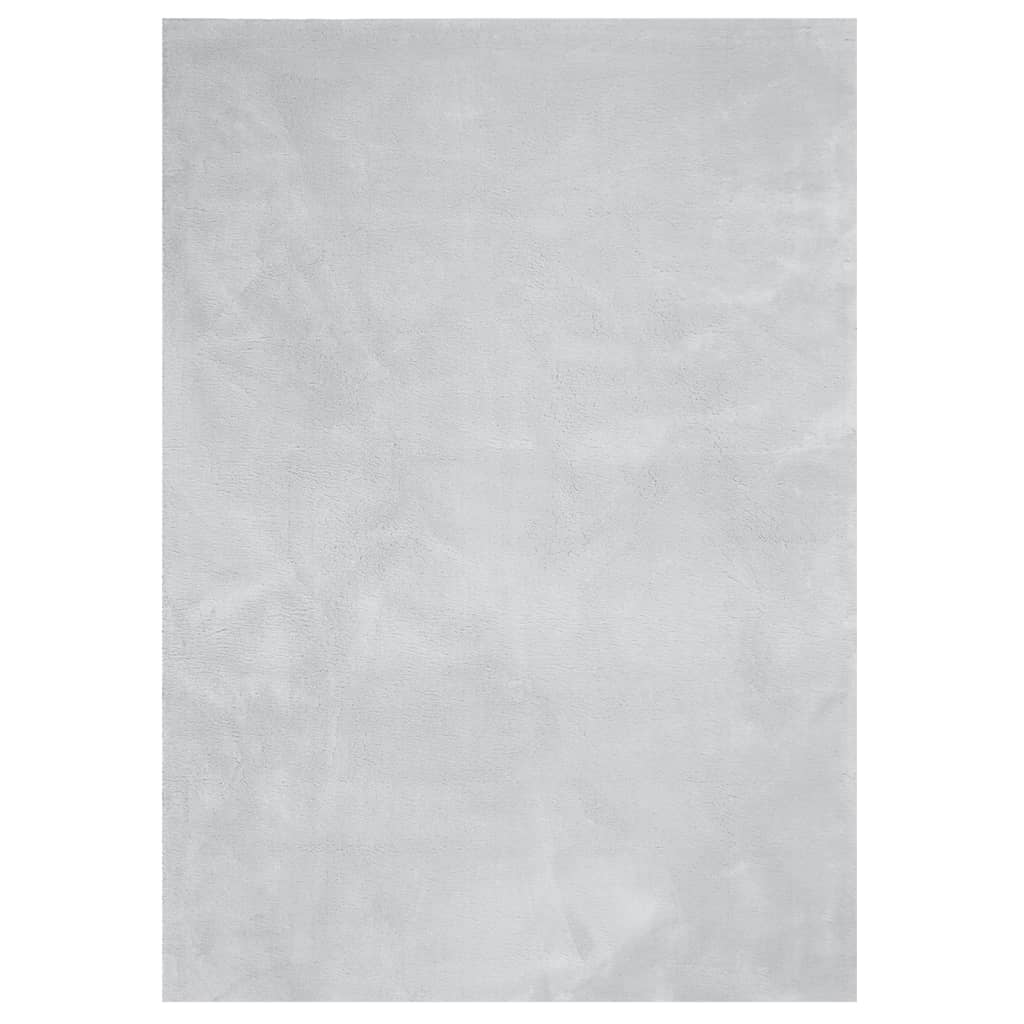 Teppe HUARTE kort luv mykt og vaskbart grå 200x280 cm