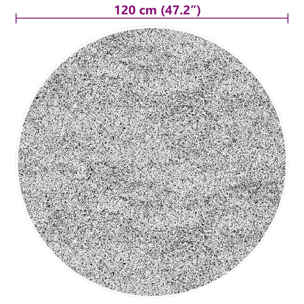 Teppe HUARTE kort luv mykt og vaskbart grå Ø 120 cm