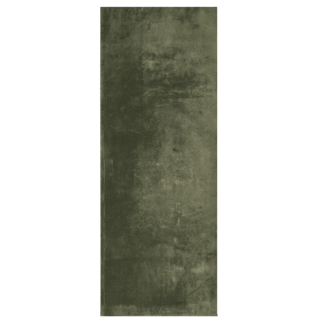 Teppe HUARTE kort luv mykt og vaskbart skogsgrønn 80x200 cm
