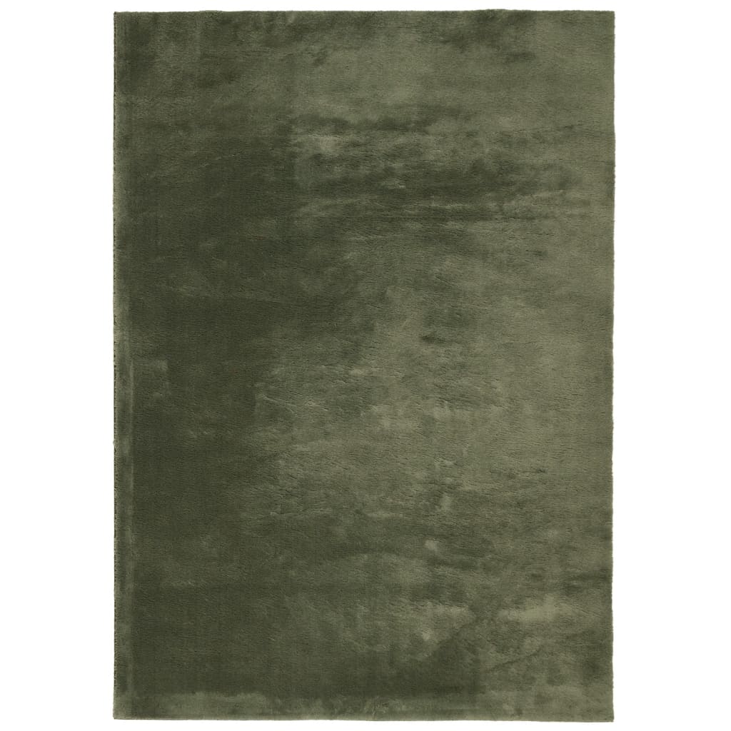 Teppe HUARTE kort luv mykt og vaskbart skogsgrønn 160x230 cm