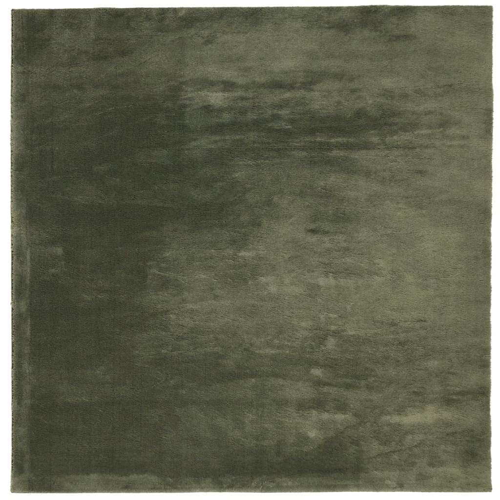 Teppe HUARTE kort luv mykt og vaskbart skogsgrønn 200x200 cm