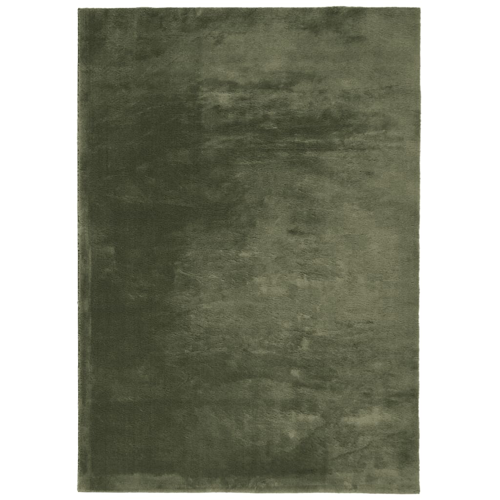 Teppe HUARTE kort luv mykt og vaskbart skogsgrønn 200x280 cm