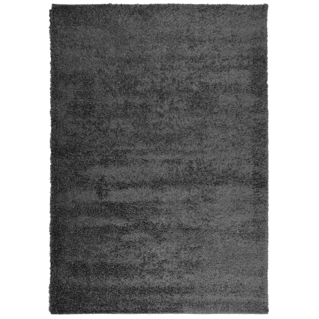 Tykt teppe PAMPLONA høy luv moderne antrasitt 120x170 cm