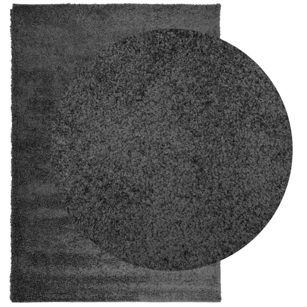 Tykt teppe PAMPLONA høy luv moderne antrasitt 120x170 cm