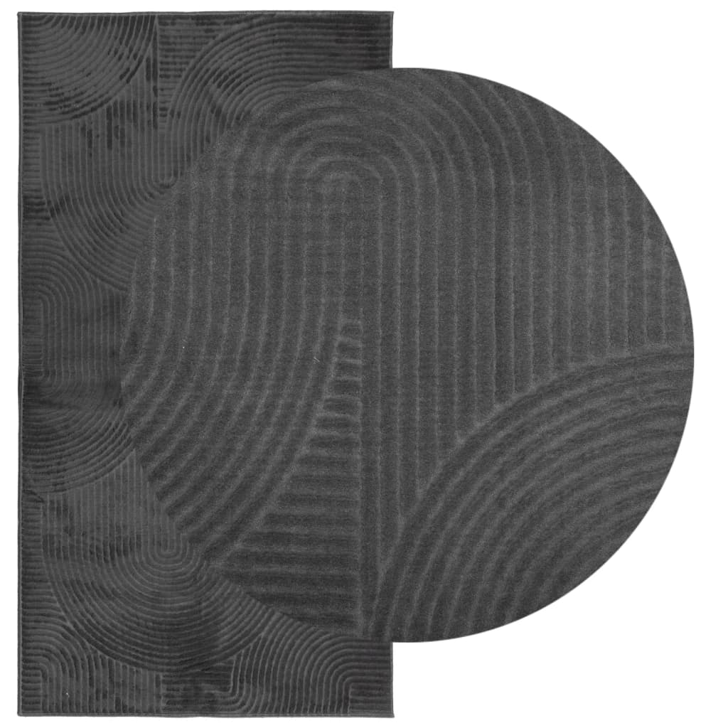 Rug IZA kort luv skandinavisk utseende antrasitt 80x150 cm