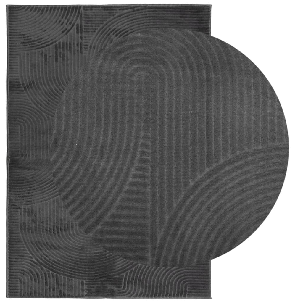 Rug IZA kort luv skandinavisk utseende antrasitt 120x170 cm