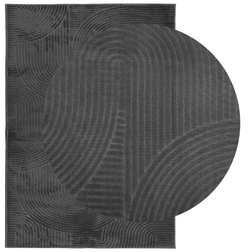 Rug IZA kort luv skandinavisk utseende antrasitt 160x230 cm