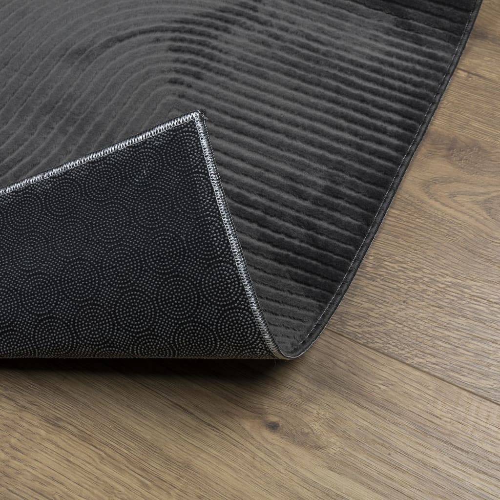 Rug IZA kort luv skandinavisk utseende antrasitt 160x230 cm
