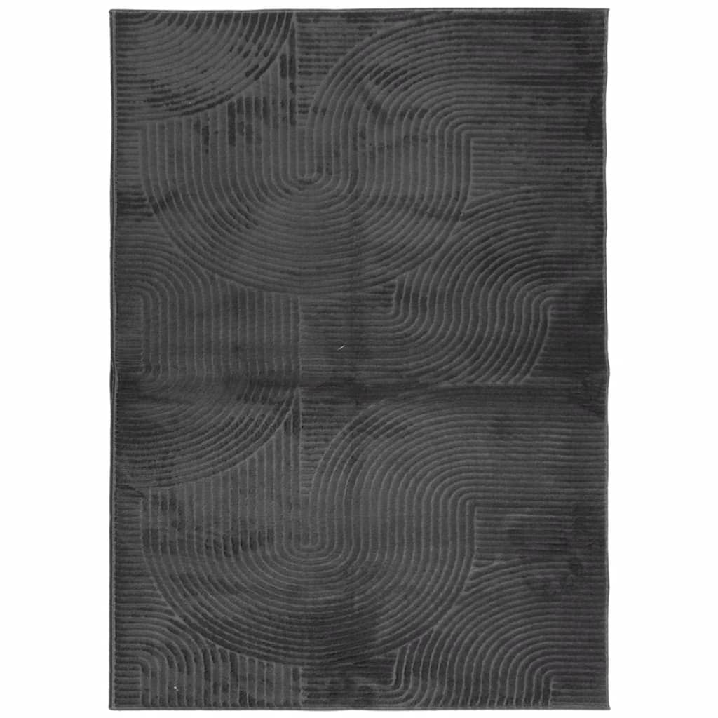 Rug IZA kort luv skandinavisk utseende antrasitt 240x340 cm