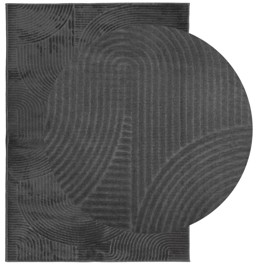 Rug IZA kort luv skandinavisk utseende antrasitt 240x340 cm