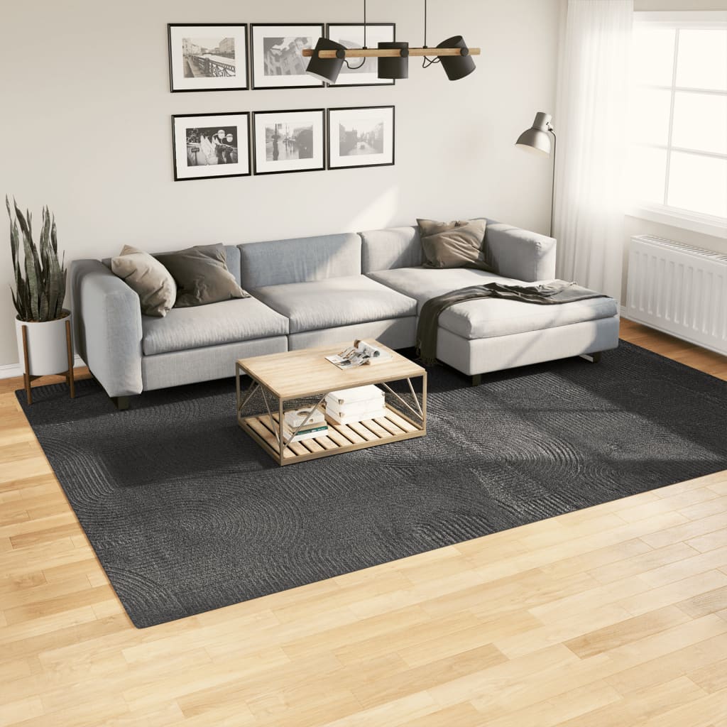 Rug IZA kort luv skandinavisk utseende antrasitt 240x340 cm