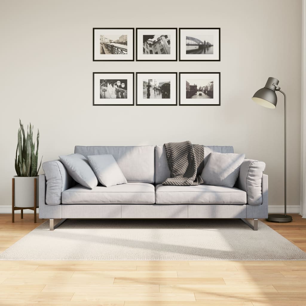 Rug IZA kort luv skandinavisk utseende krem 120x170 cm