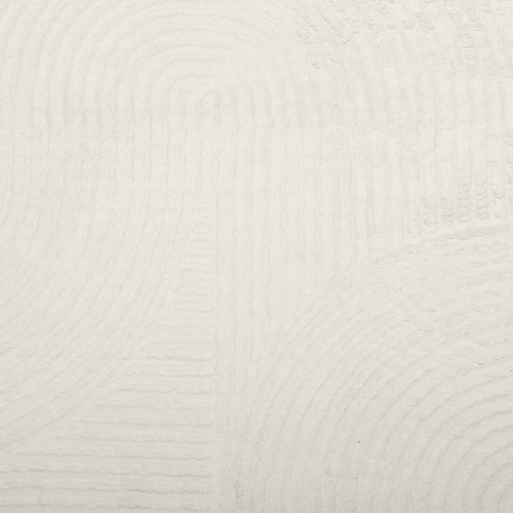 Rug IZA kort luv skandinavisk utseende krem 140x200 cm