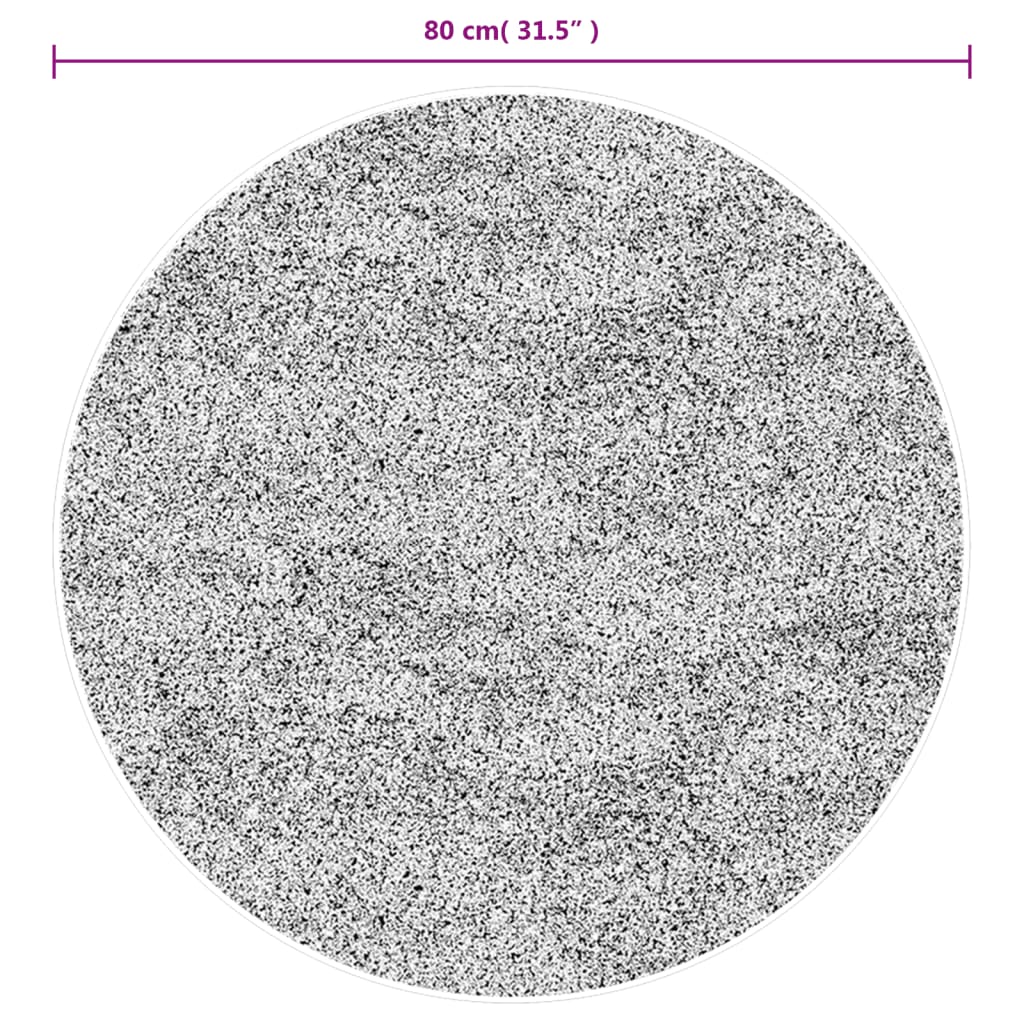 Rug IZA kort luv skandinavisk utseende krem Ø 80 cm