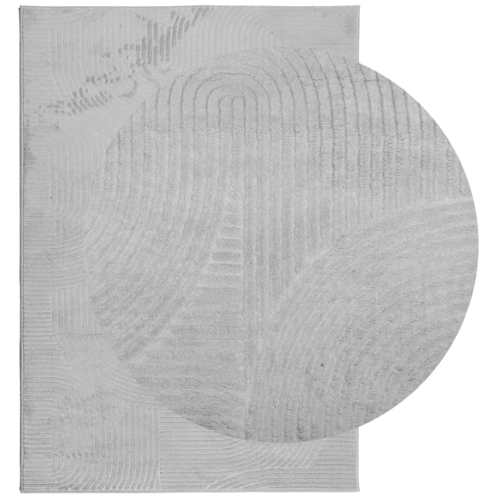 Rug IZA kort luv skandinavisk utseende grå 160x230 cm