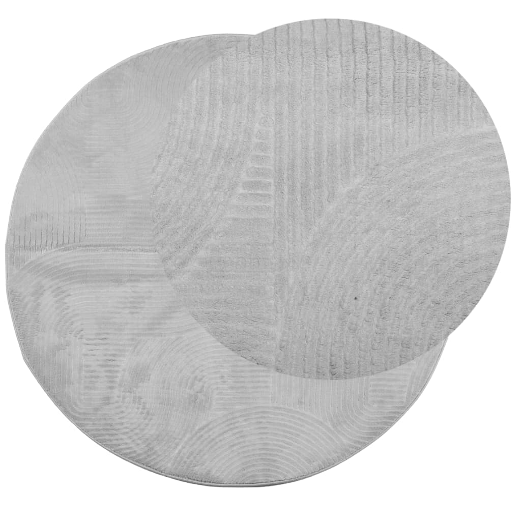Rug IZA kort luv skandinavisk utseende grå Ø 80 cm