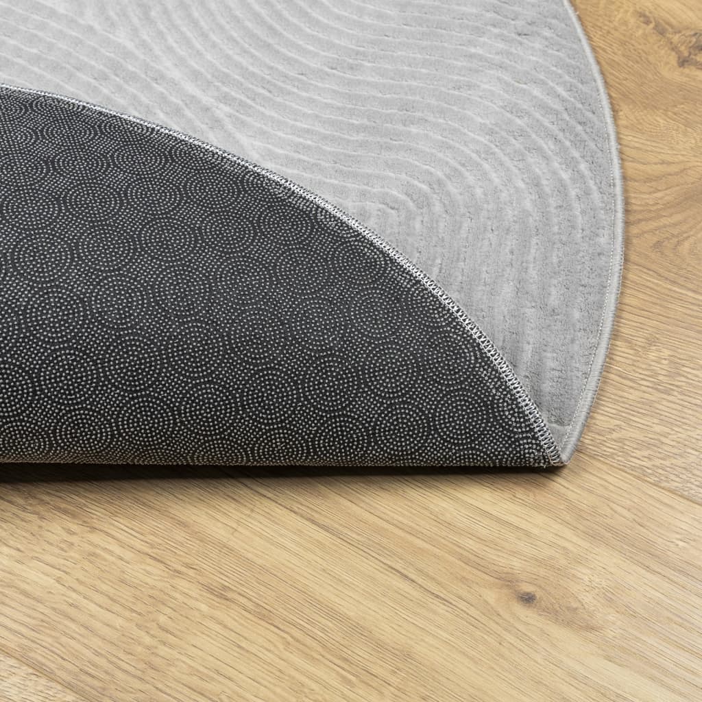 Rug IZA kort luv skandinavisk utseende grå Ø 80 cm