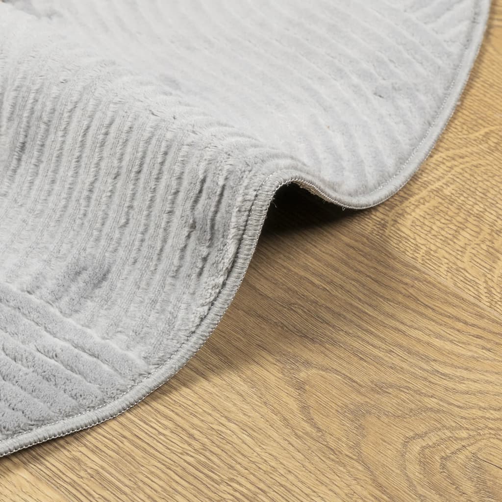Rug IZA kort luv skandinavisk utseende grå Ø 160 cm