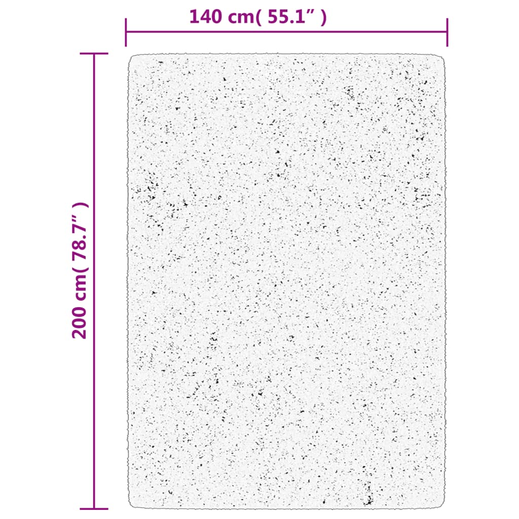 Teppe OVIEDO kort luv antrasitt 140x200 cm