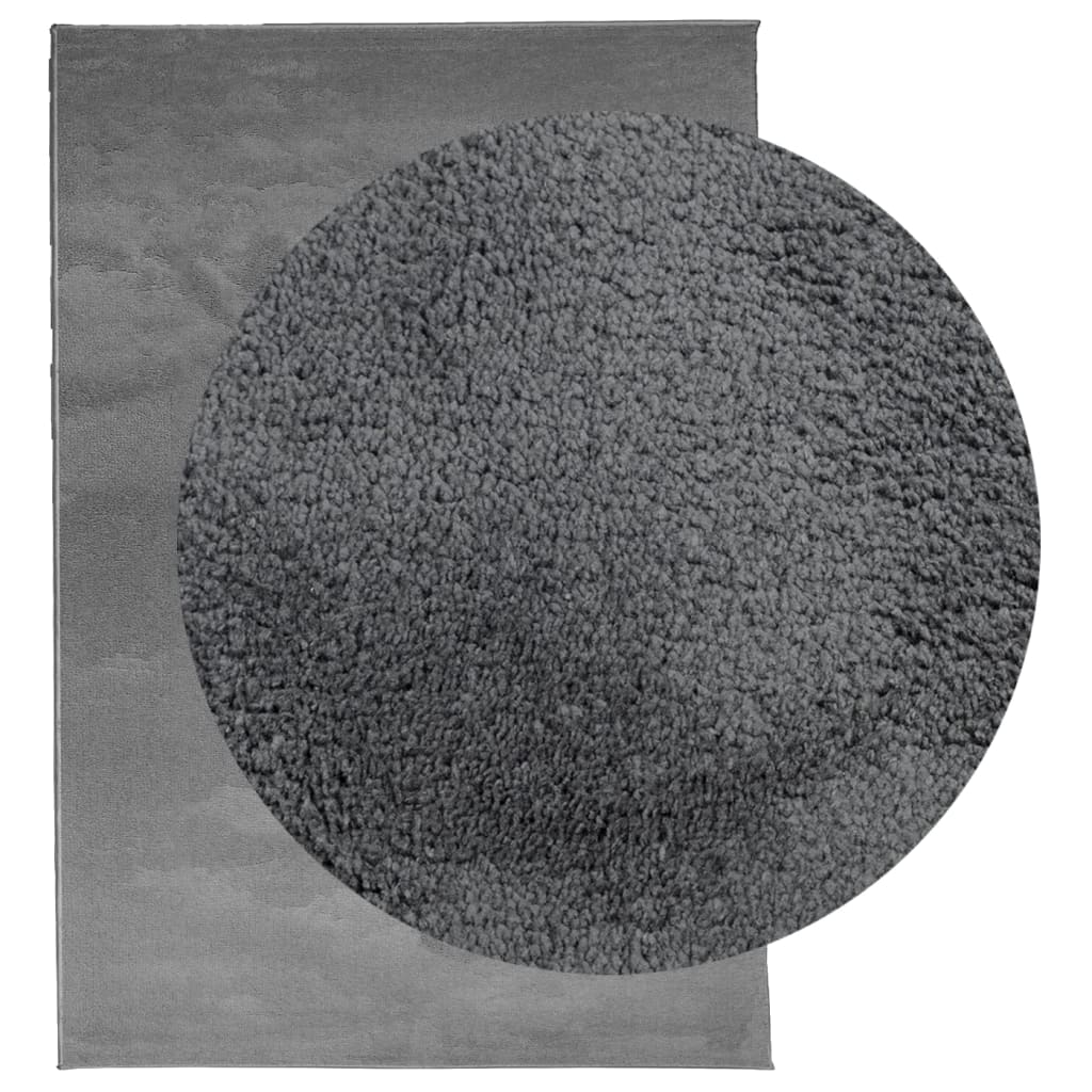 Teppe OVIEDO kort luv antrasitt 200x280 cm