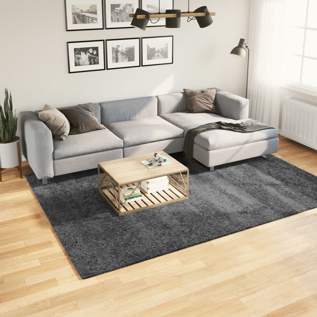 Teppe OVIEDO kort luv antrasitt 200x280 cm