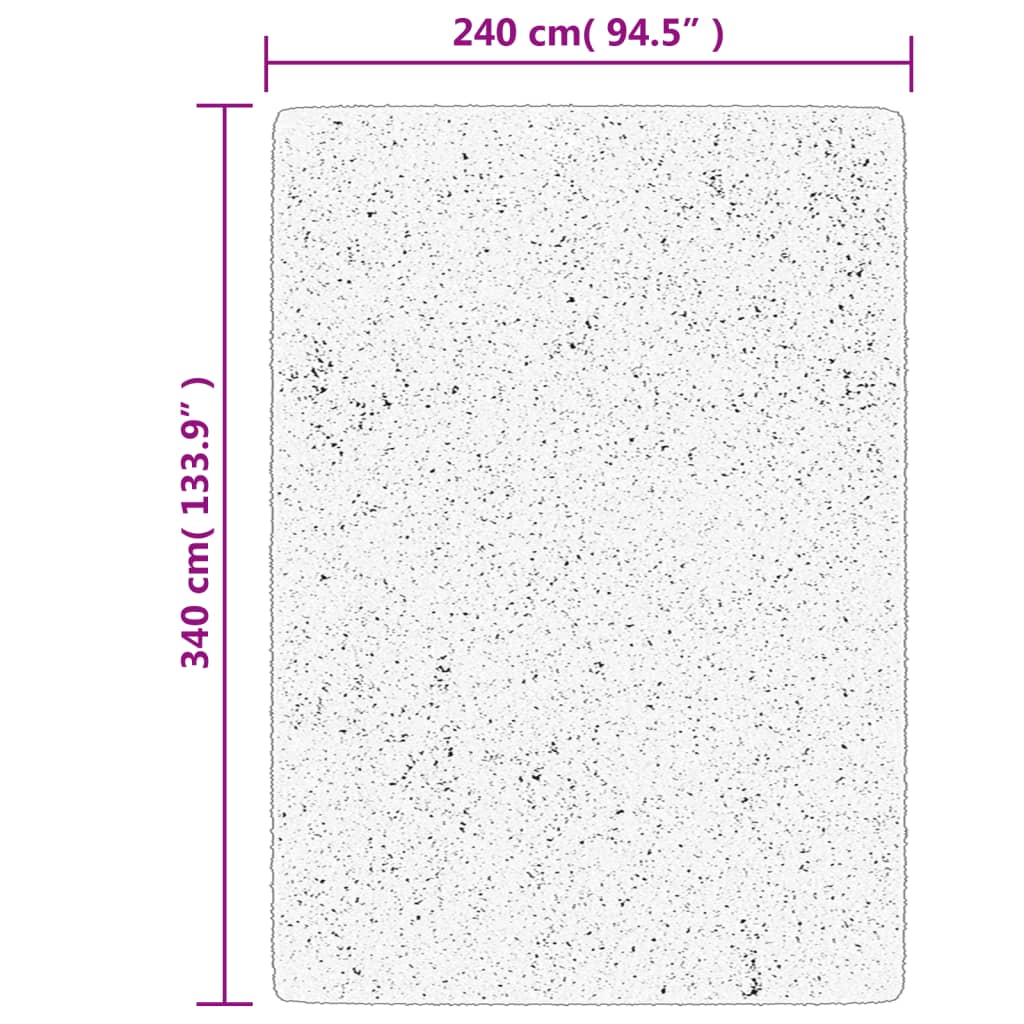 Teppe OVIEDO kort luv antrasitt 240x340 cm