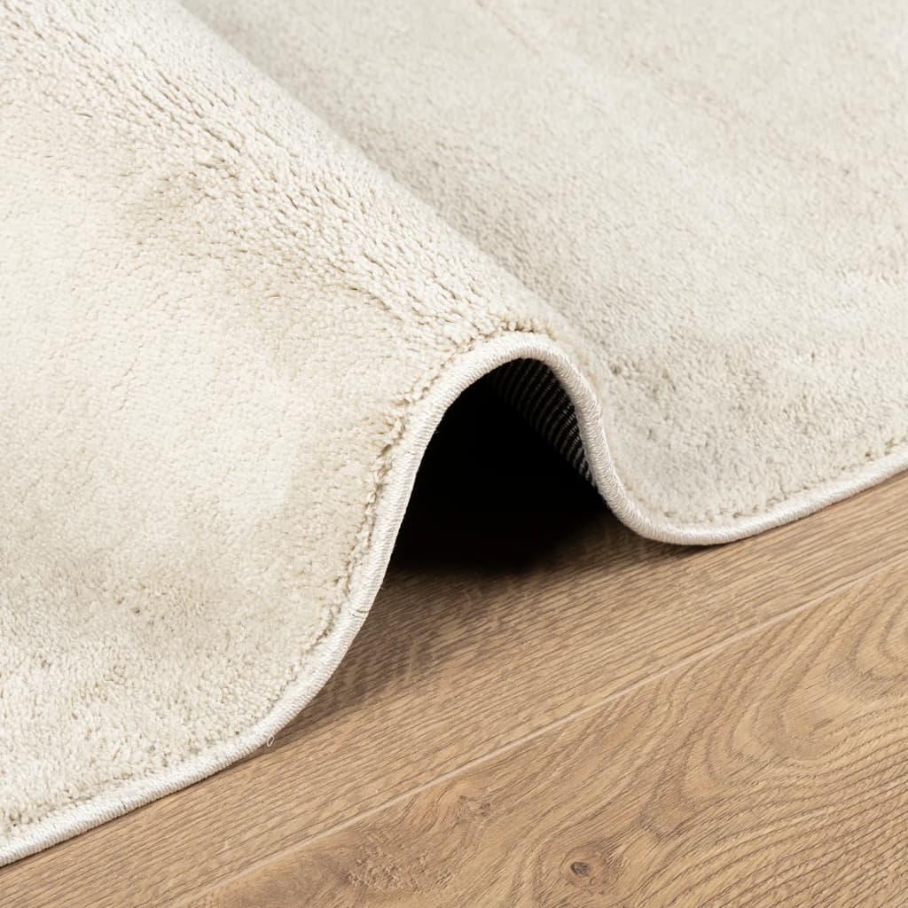 Teppe OVIEDO kort luv beige 200x200 cm
