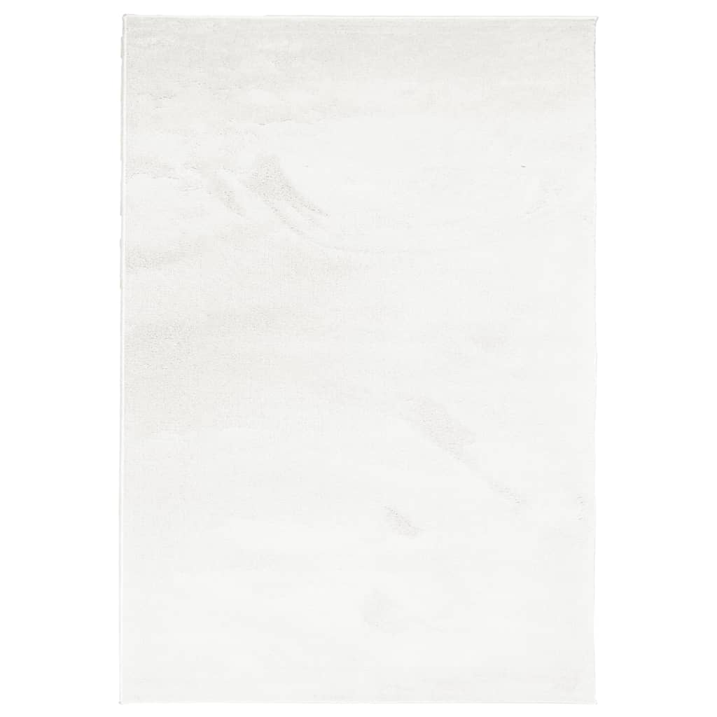 Teppe OVIEDO kort luv kremhvit 120x170 cm