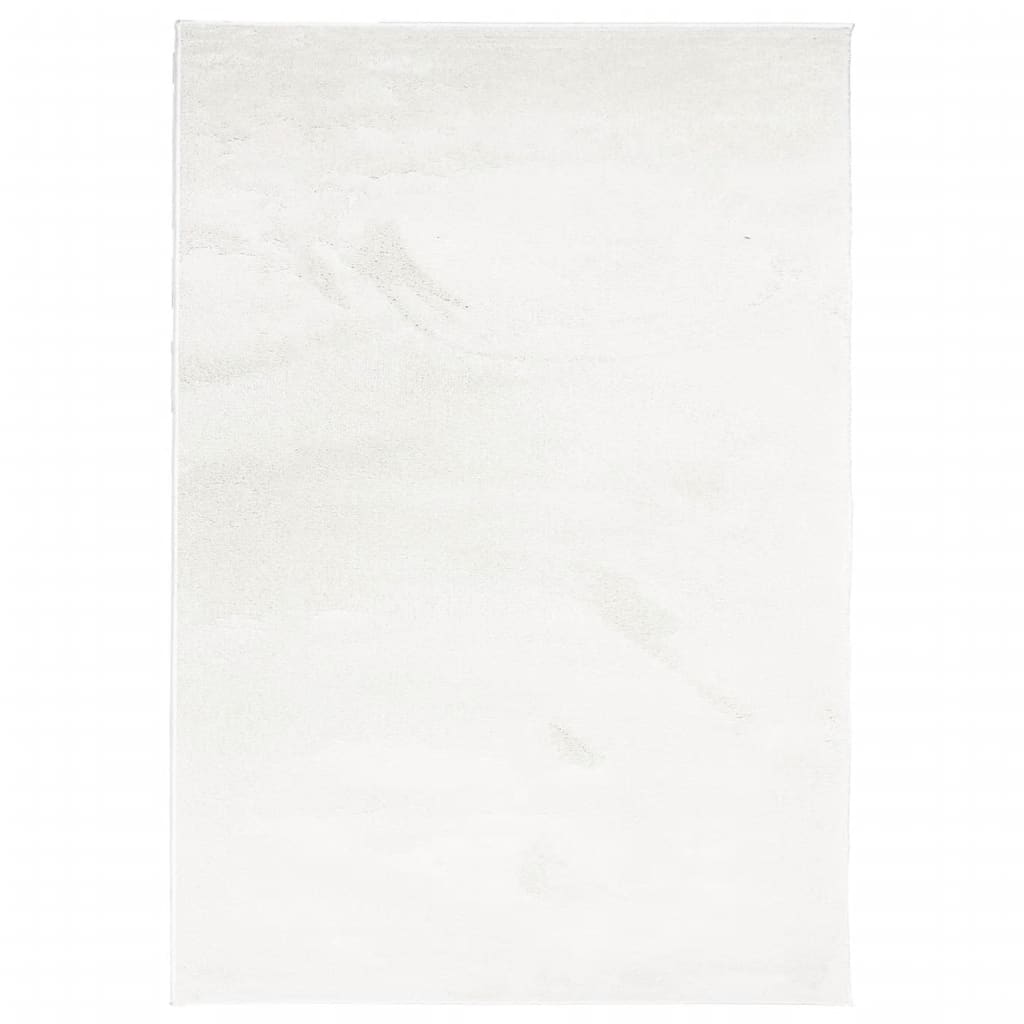 Teppe OVIEDO kort luv kremhvit 160x230 cm