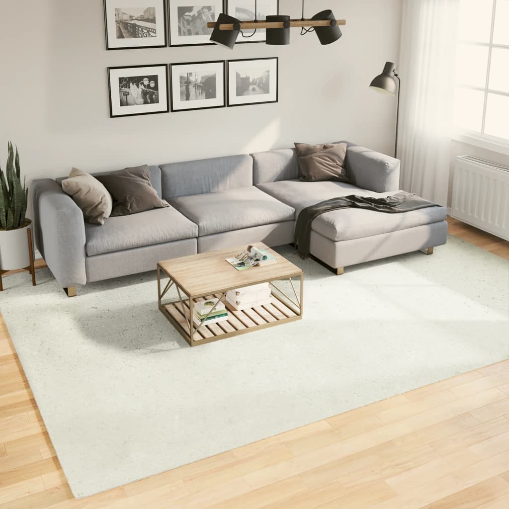 Teppe OVIEDO kort luv kremhvit 240x340 cm