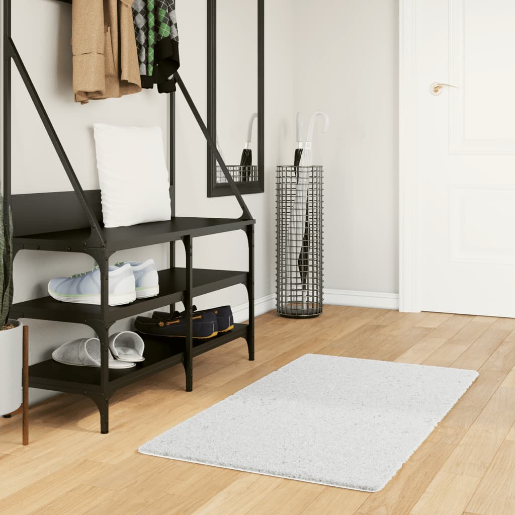 Teppe OVIEDO kort luv grå 60x110 cm