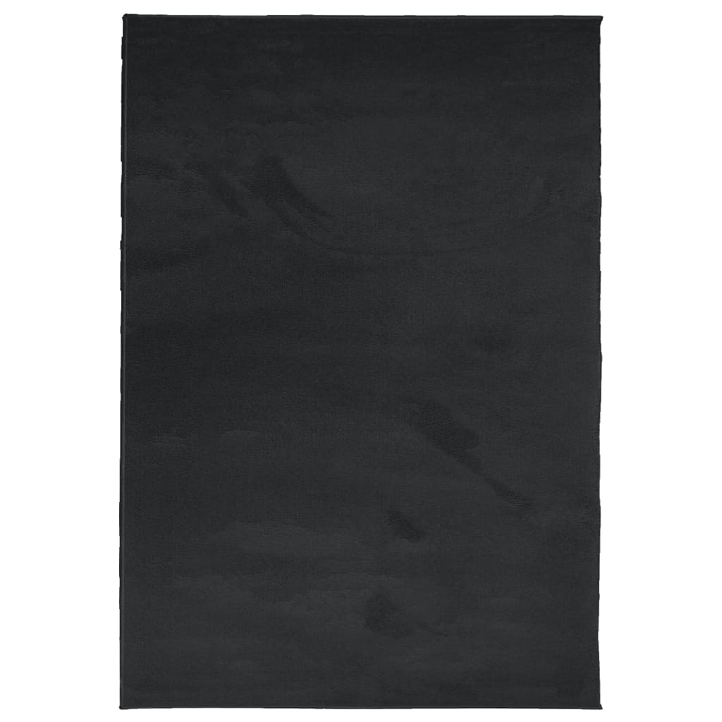 Teppe OVIEDO kort luv svart 140x200 cm