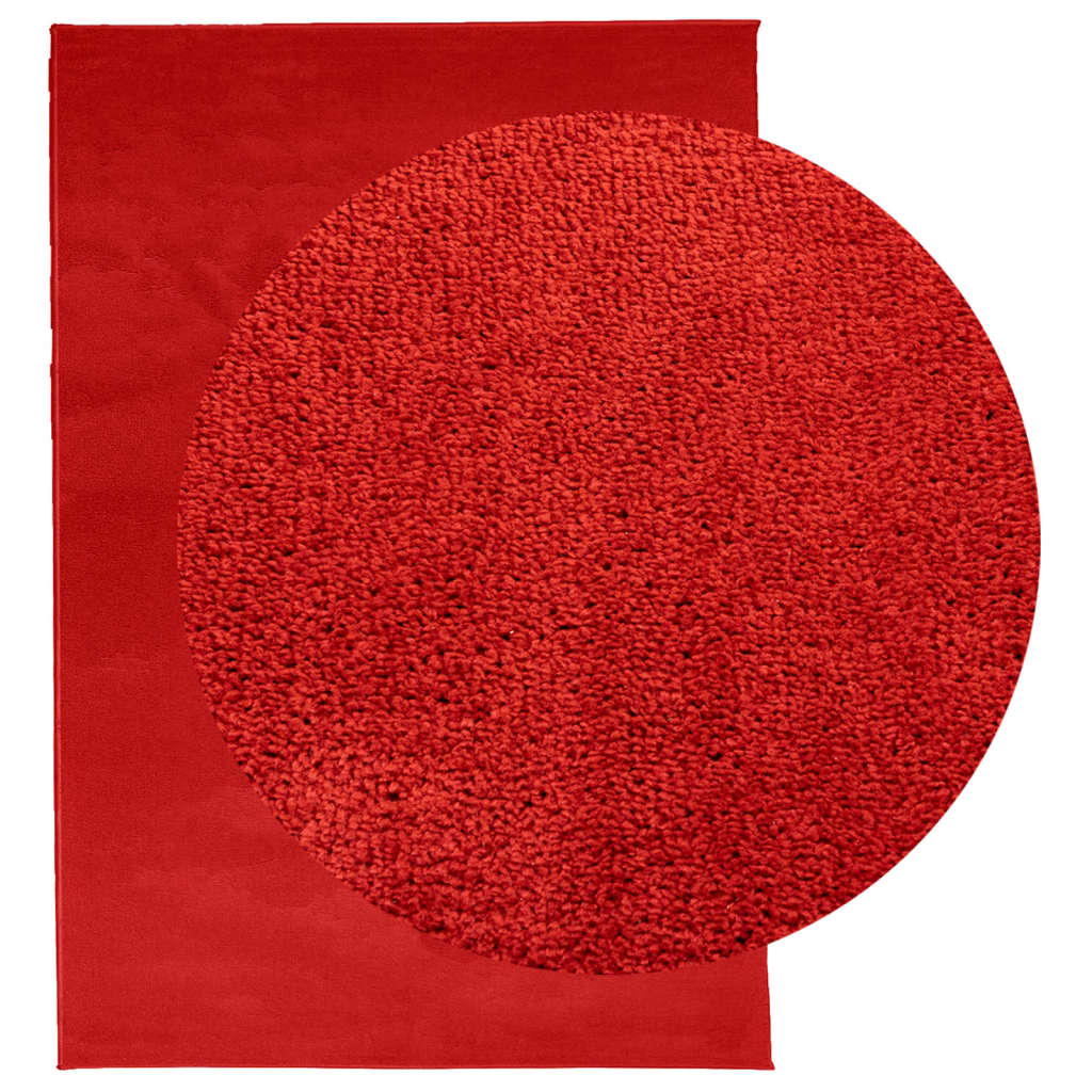 Teppe OVIEDO kort luv rød 160x230 cm