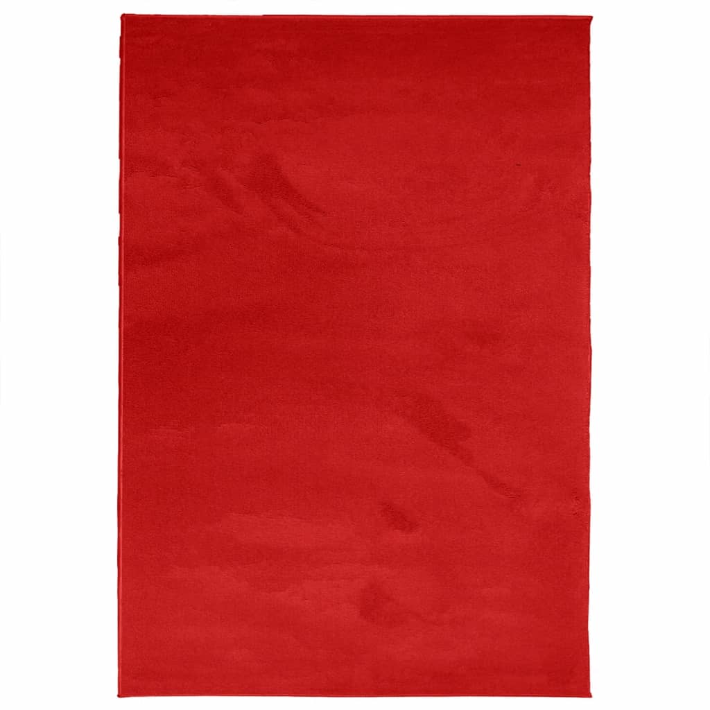 Teppe OVIEDO kort luv rød 200x280 cm