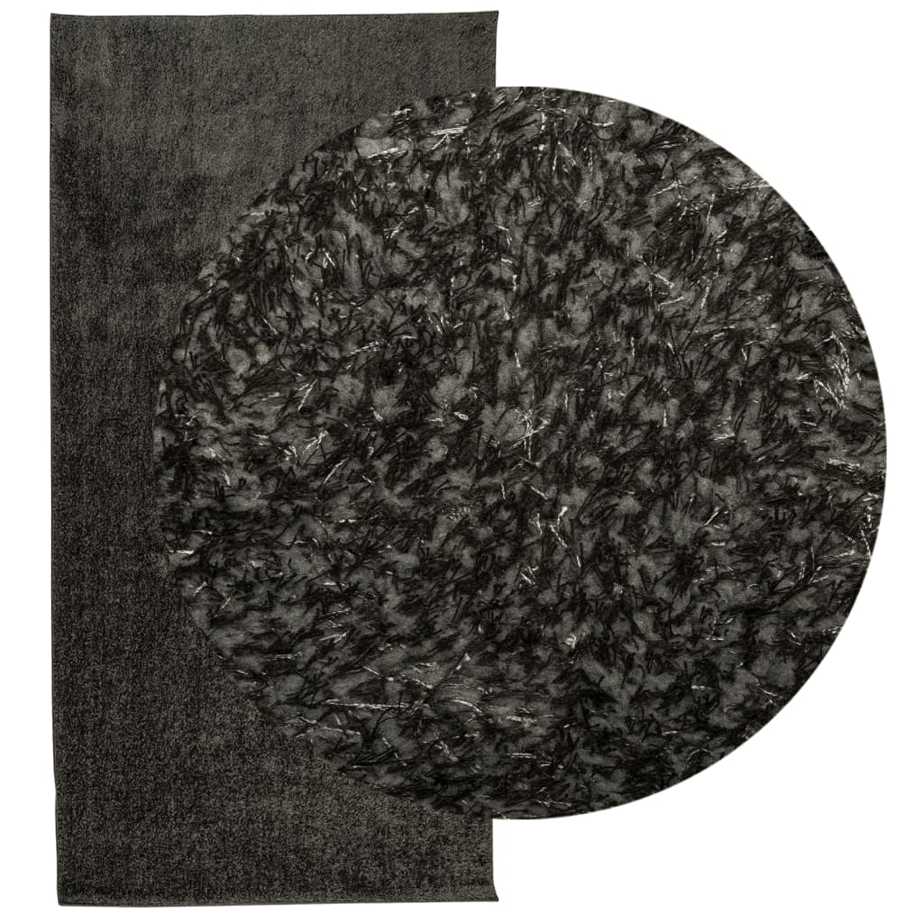 Teppe ISTAN lang luv skinnende utseende antrasitt 100x200 cm