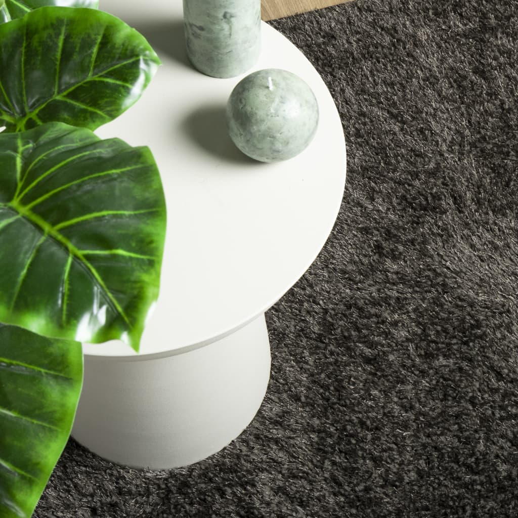 Teppe ISTAN lang luv skinnende utseende antrasitt 100x200 cm