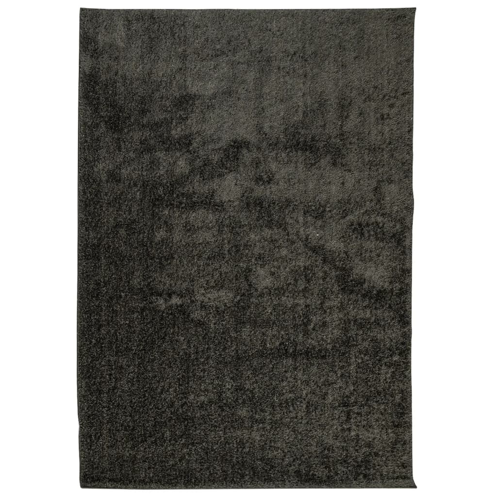 Teppe ISTAN lang luv skinnende utseende antrasitt 140x200 cm