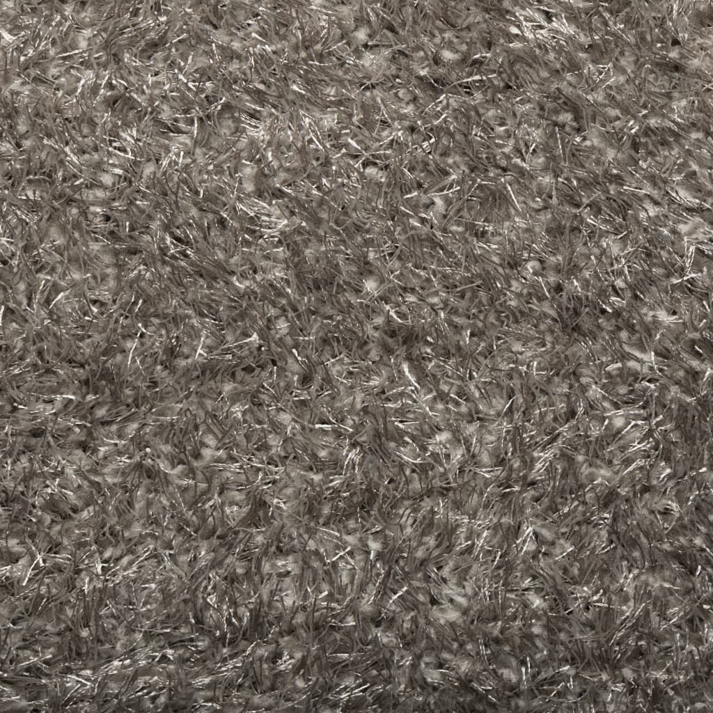 Teppe ISTAN med lang luv skinnende utseende grå 80x150 cm