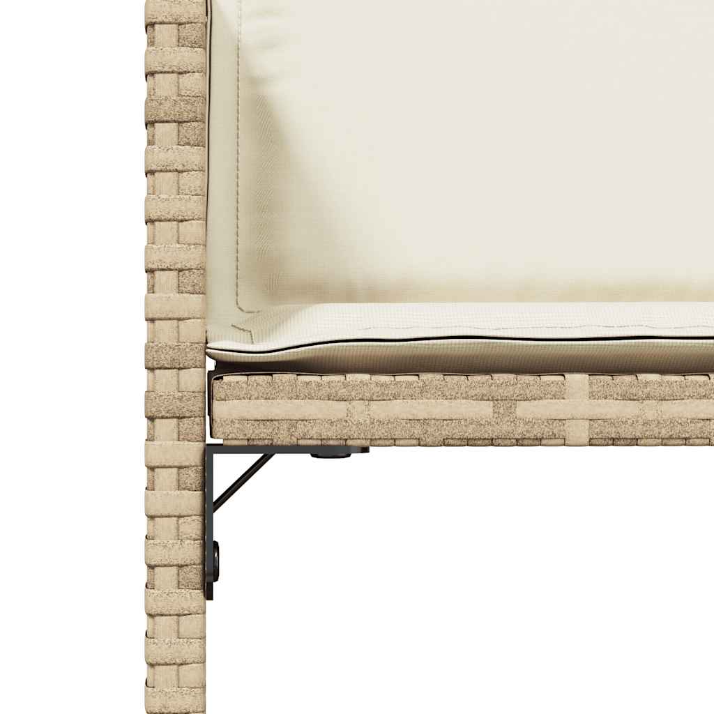 Hagestoler med puter 4 stk beige polyrotting