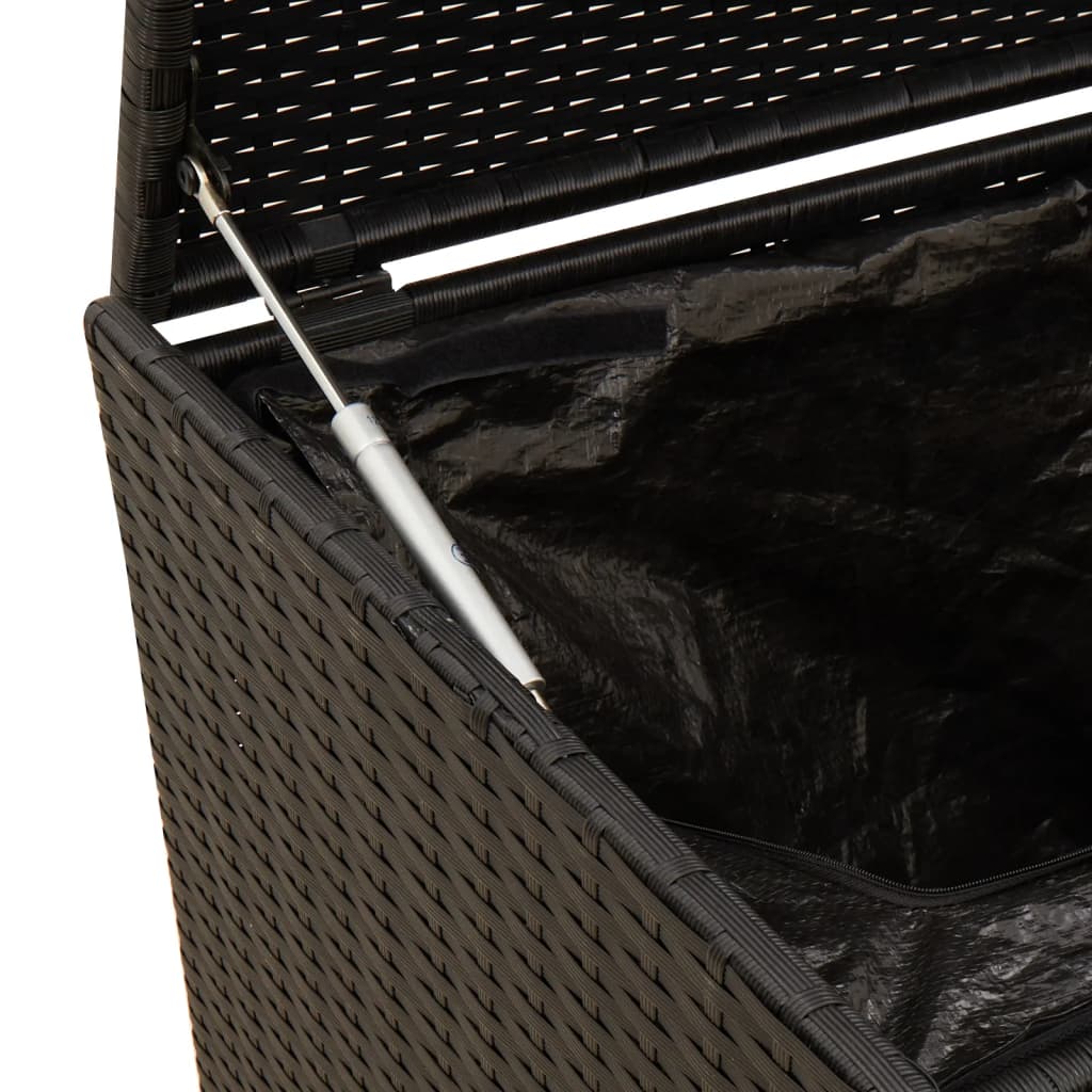 Putekasse svart 283L cm polyrotting