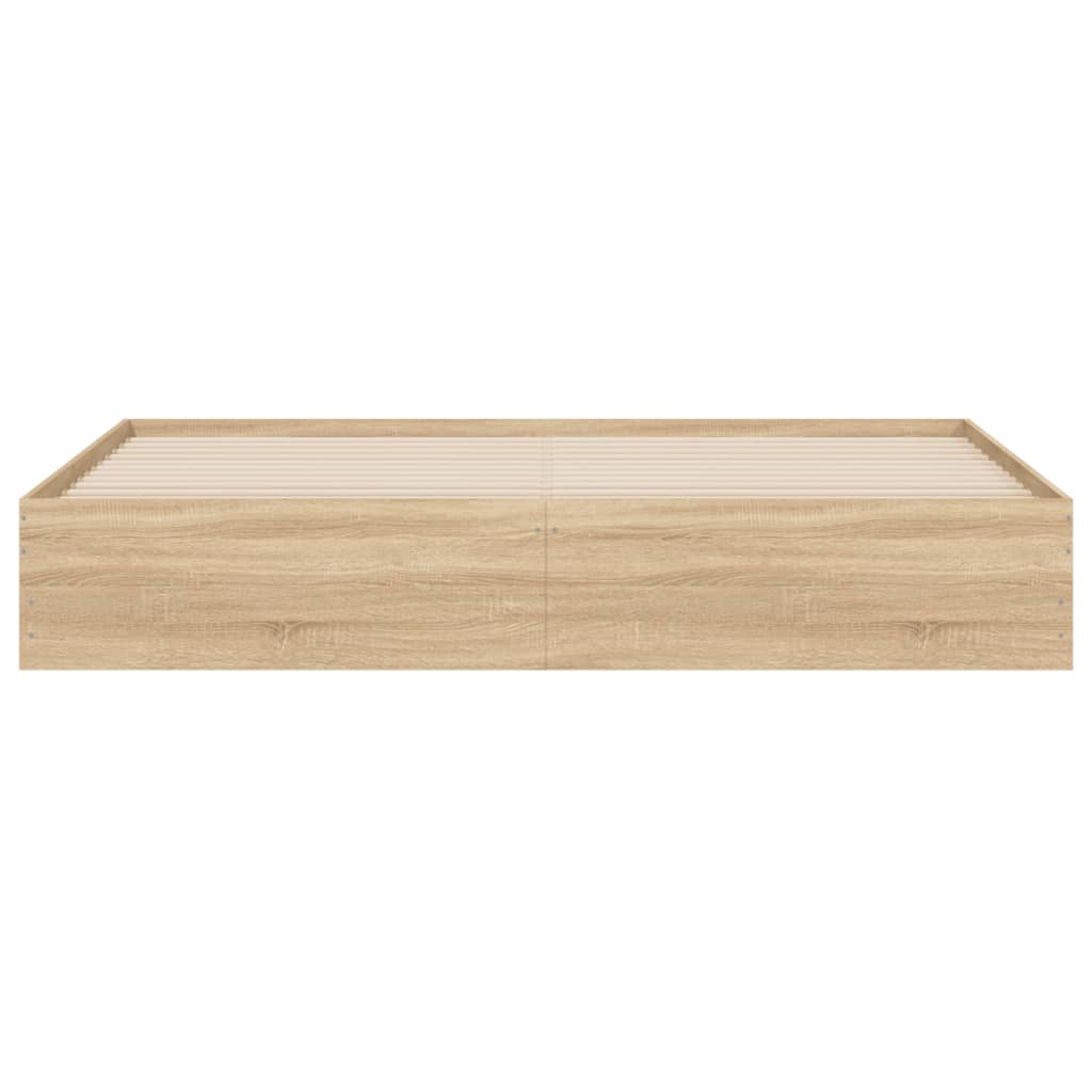 Sengeramme med skuffer sonoma eik 200x200 cm konstruert tre