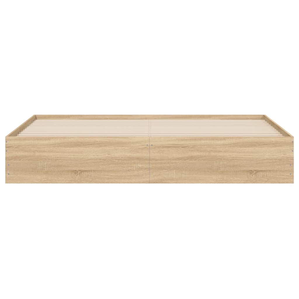 Sengeramme med skuffer sonoma eik 160x200 cm konstruert tre