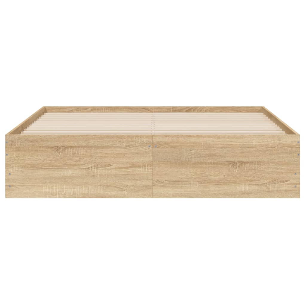 Sengeramme med skuffer sonoma eik 140x190 cm konstruert tre