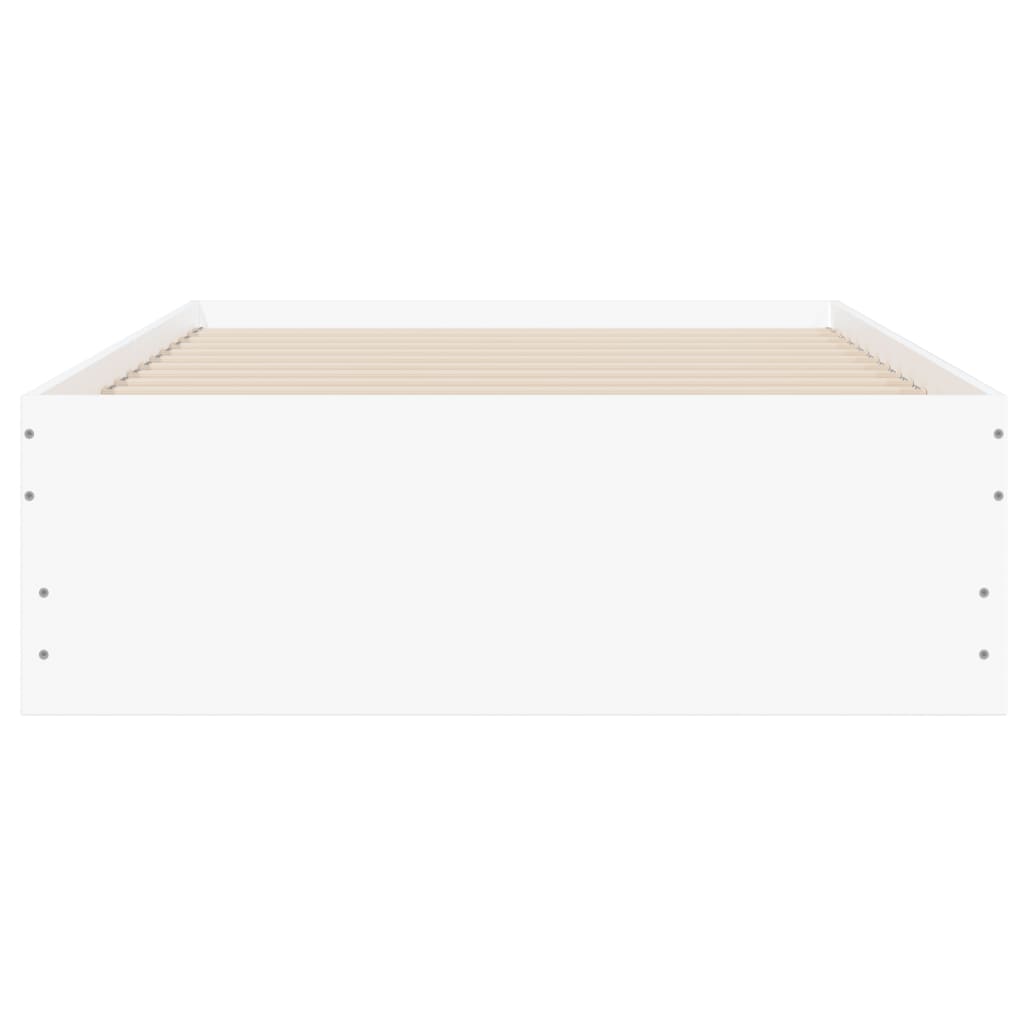 Sengeramme med skuffer hvit 90x190 cm konstruert tre